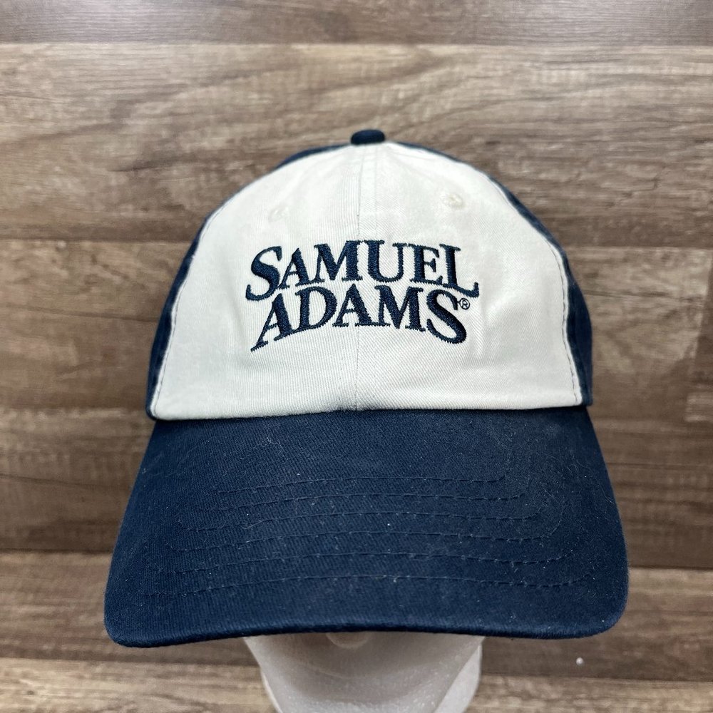 Samuel Adams Boston Beer Company Cap Hat Blue White Adjustable Strapback